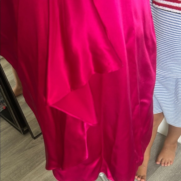 Phoebe Couture Designer Pink Silk Strapless Silk Dress 8 - Picture 4 of 7